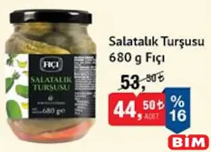 FIÇI SALATALIK TURŞUSU 680 G fiyat ve kampanya bilgisi